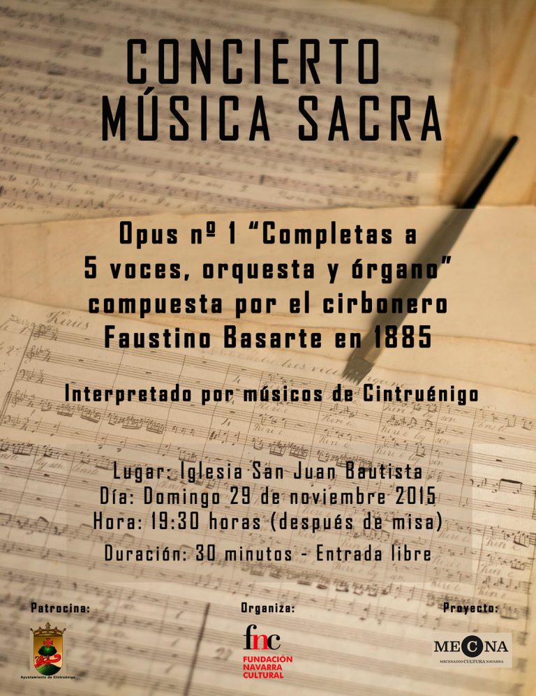 'Concierto de música Sacra', cartel